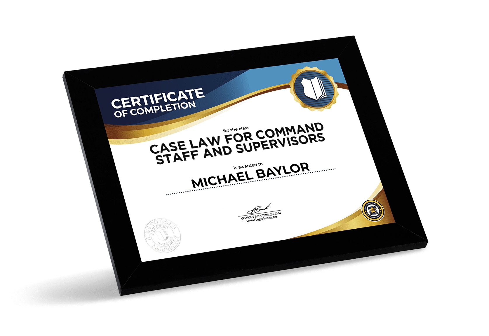 Case Law for Command Staff and Supervisors certificate