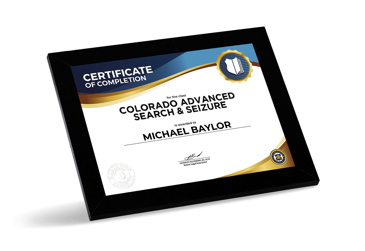 Colorado Advanced Search & Seizure certificate
